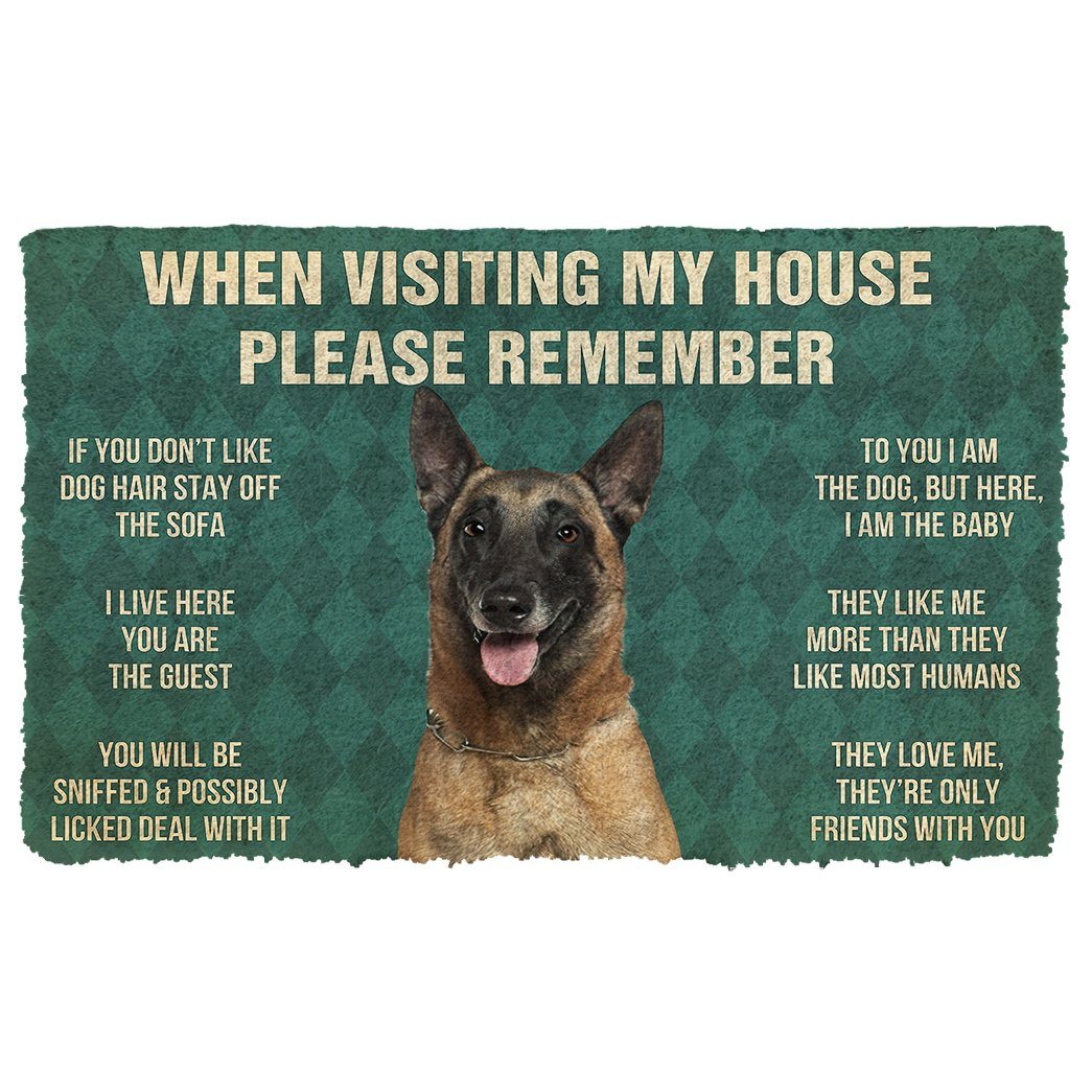 Bugybox 3D Please Remember Belgian Shepherds House Rules Doormat