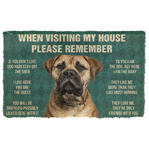 Bugybox  3D Please Remember Bullmastiff Dog's House Rules Doormat