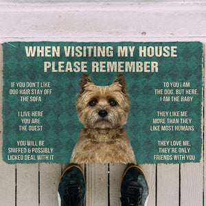 Bugybox 3D Please Remember Cairn Terrier Dogs House Rules Doormat