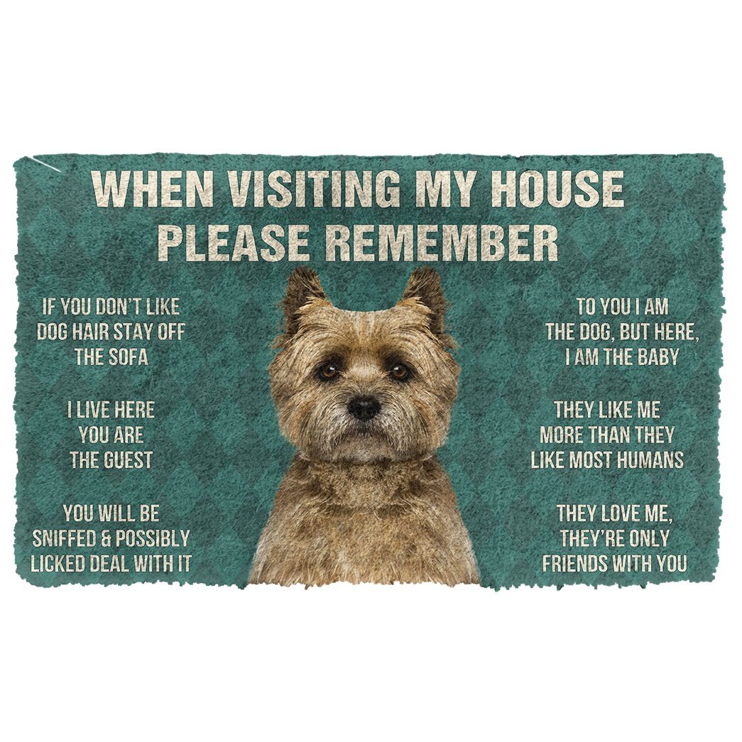 Bugybox 3D Please Remember Cairn Terrier Dogs House Rules Doormat