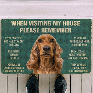 Bugybox 3D Please Remember Cocker Spaniel Dogs House Rules Doormat
