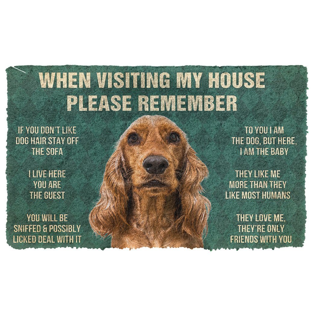 Bugybox 3D Please Remember Cocker Spaniel Dogs House Rules Doormat