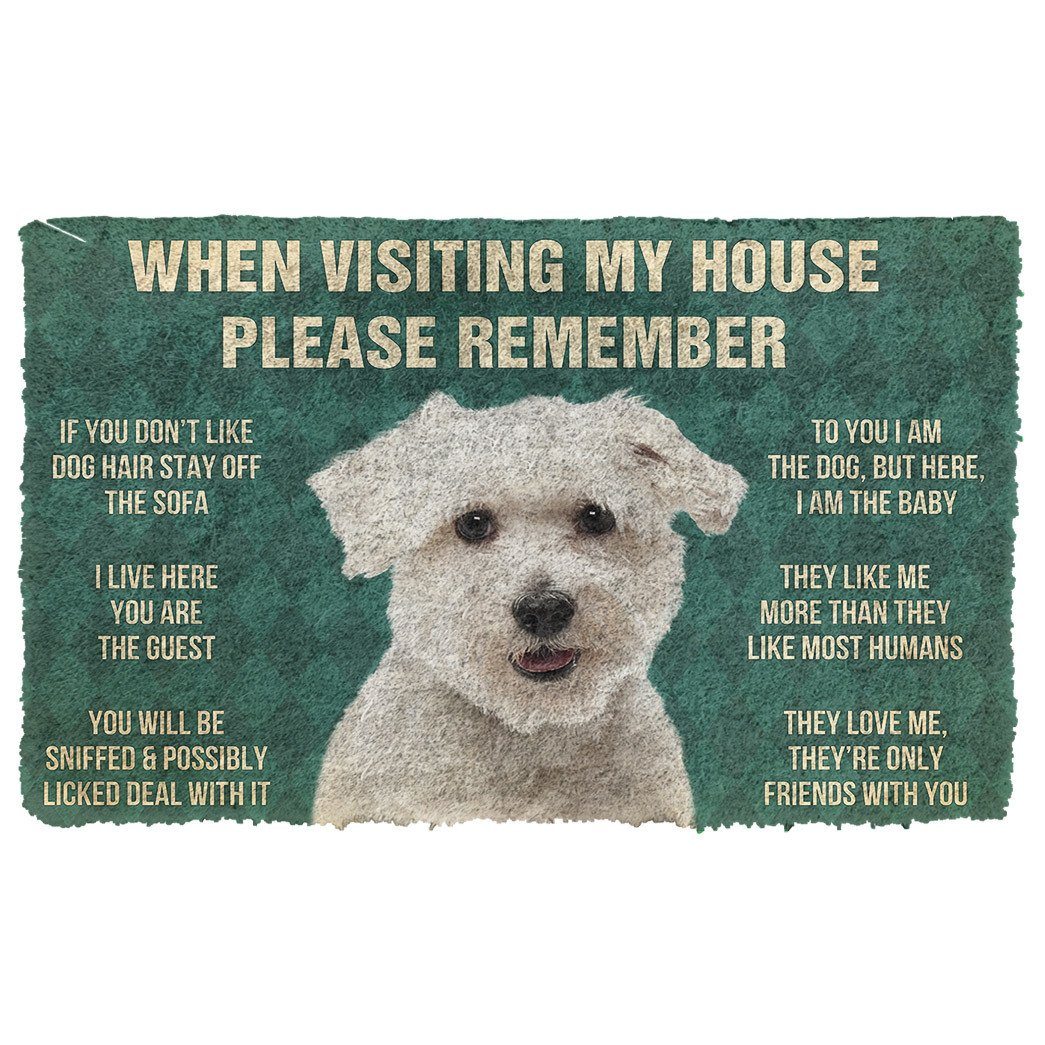 Bugybox 3D Please Remember Coton de Tulear Dogs House Rules Doormat