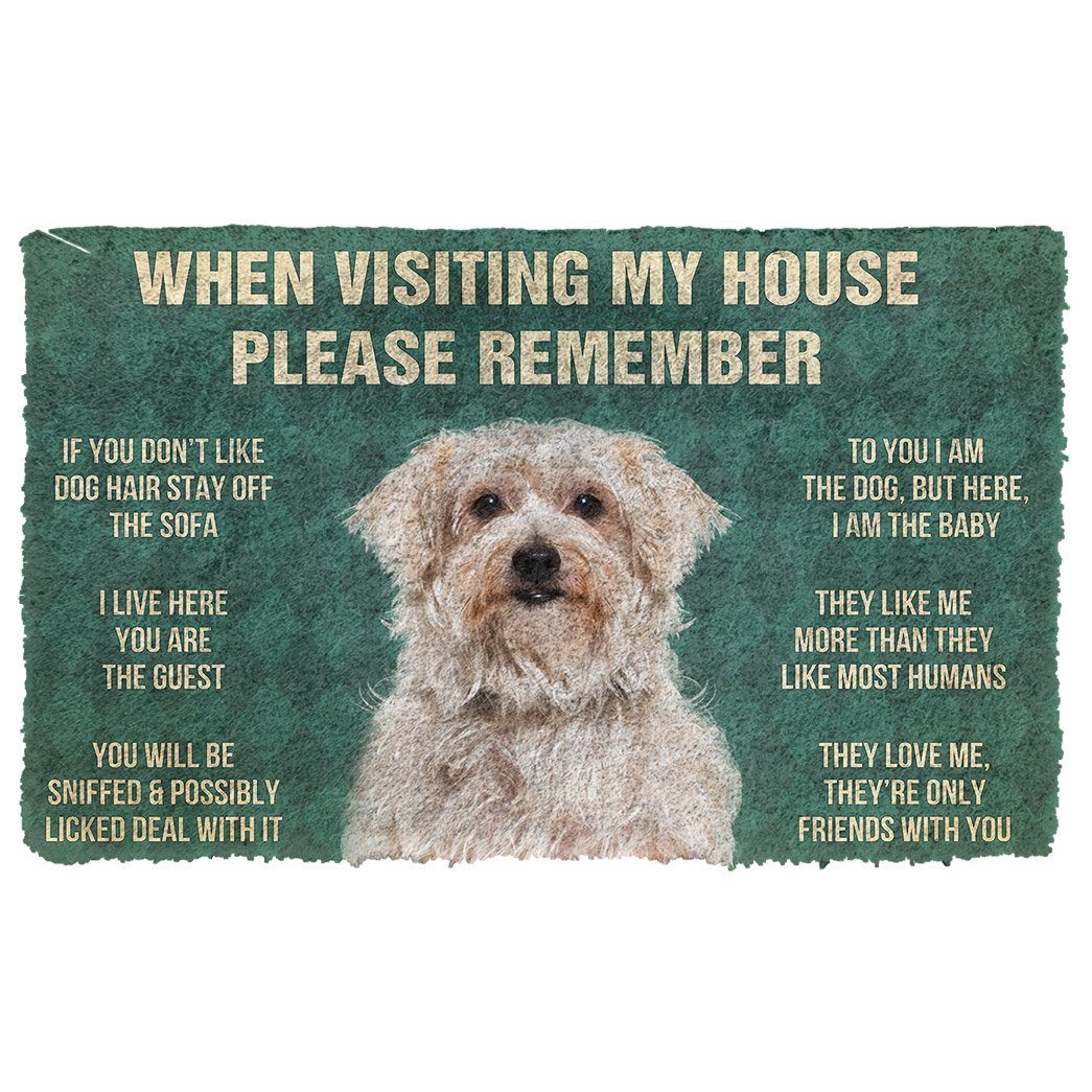 Bugybox  3D Please Remember Dandie Dinmont Terrier Dogs House Rules Doormat