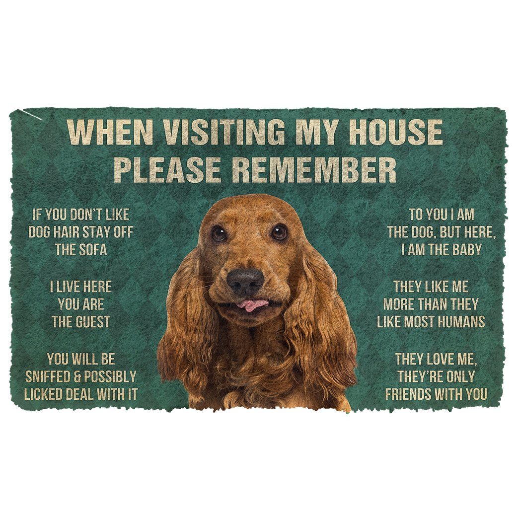 Bugybox 3D Please Remember English Cocker Spaniel Dogs House Rules Doormat