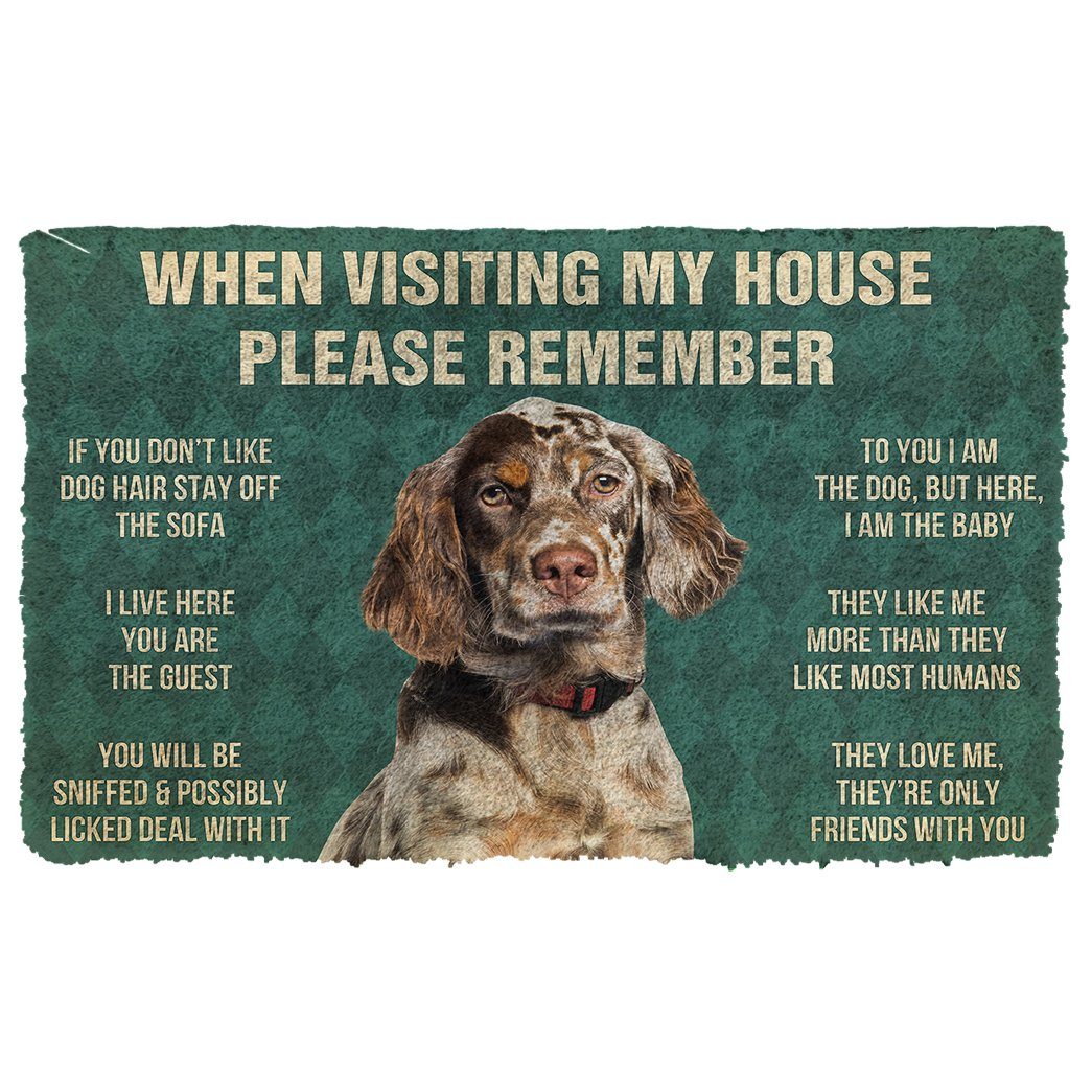 Bugybox 3D Please Remember English Setter Dogs House Rules Doormat