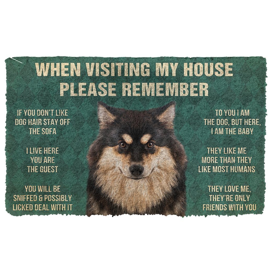 Bugybox 3D Please Remember Finnish Lapphund Dogs House Rules Doormat