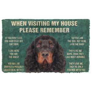 Bugybox 3D Please Remember Gordon Setter Dogs House Rules Doormat