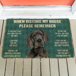 Bugybox 3D Please Remember Great Dane House Rules Doormat