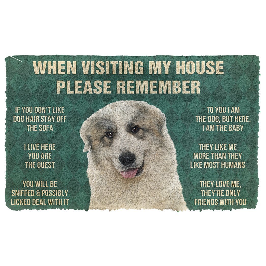 Bugybox 3D Please Remember Great Pyrenees House Rules Doormat