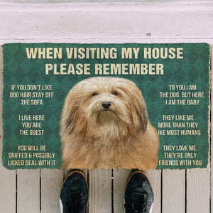 Bugybox 3D Please Remember Havanese Dogs House Rules Doormat
