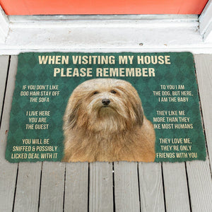 Bugybox 3D Please Remember Havanese Dogs House Rules Doormat