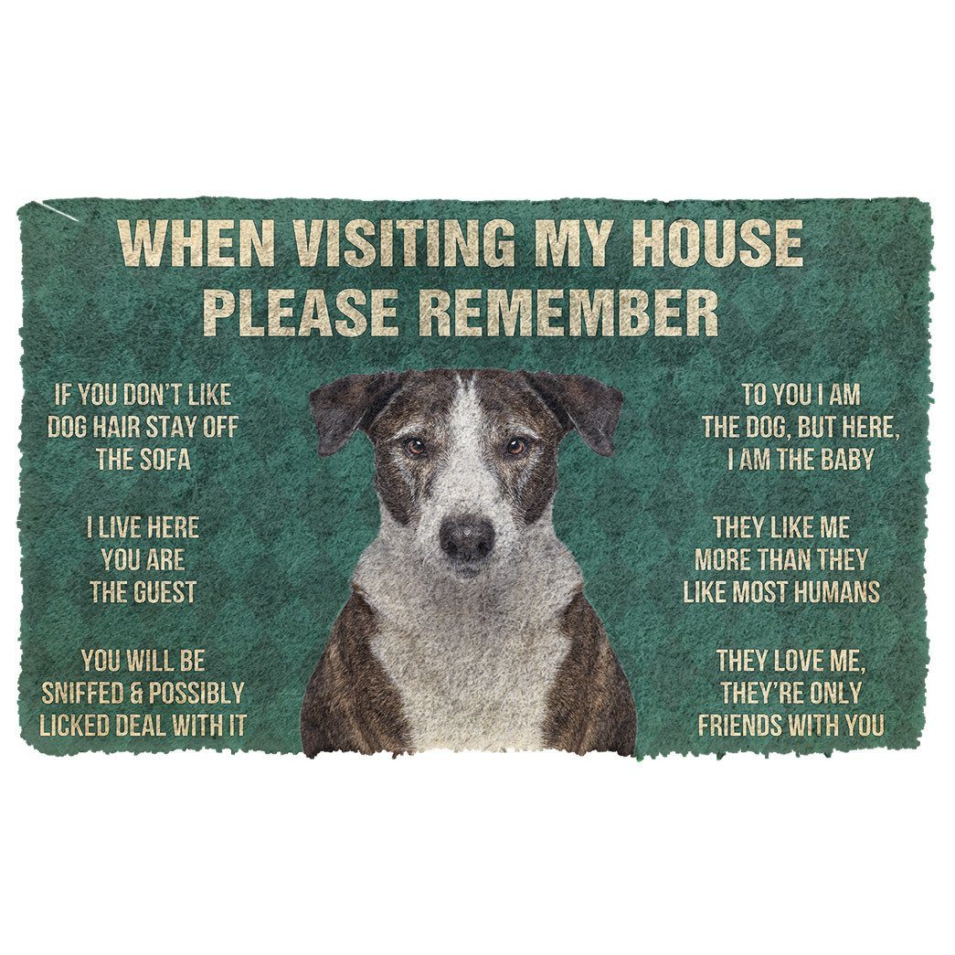 Bugybox  3D Please Remember Ibizan Hound Dogs House Rules Doormat