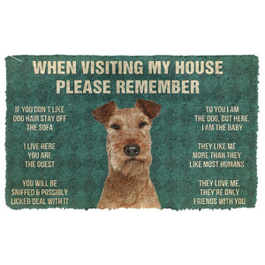 Bugybox 3D Please Remember Irish Terrier Dogs House Rules Doormat