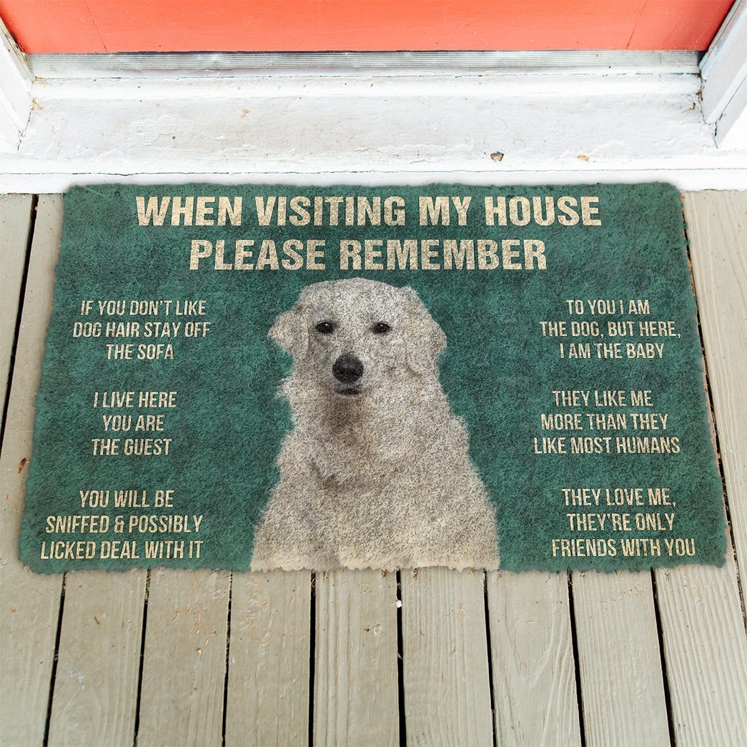 Bugybox  3D Please Remember Kuvasz Dogs House Rules Doormat