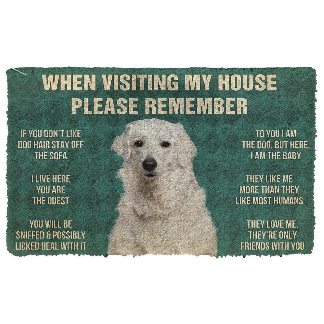 Bugybox  3D Please Remember Kuvasz Dogs House Rules Doormat