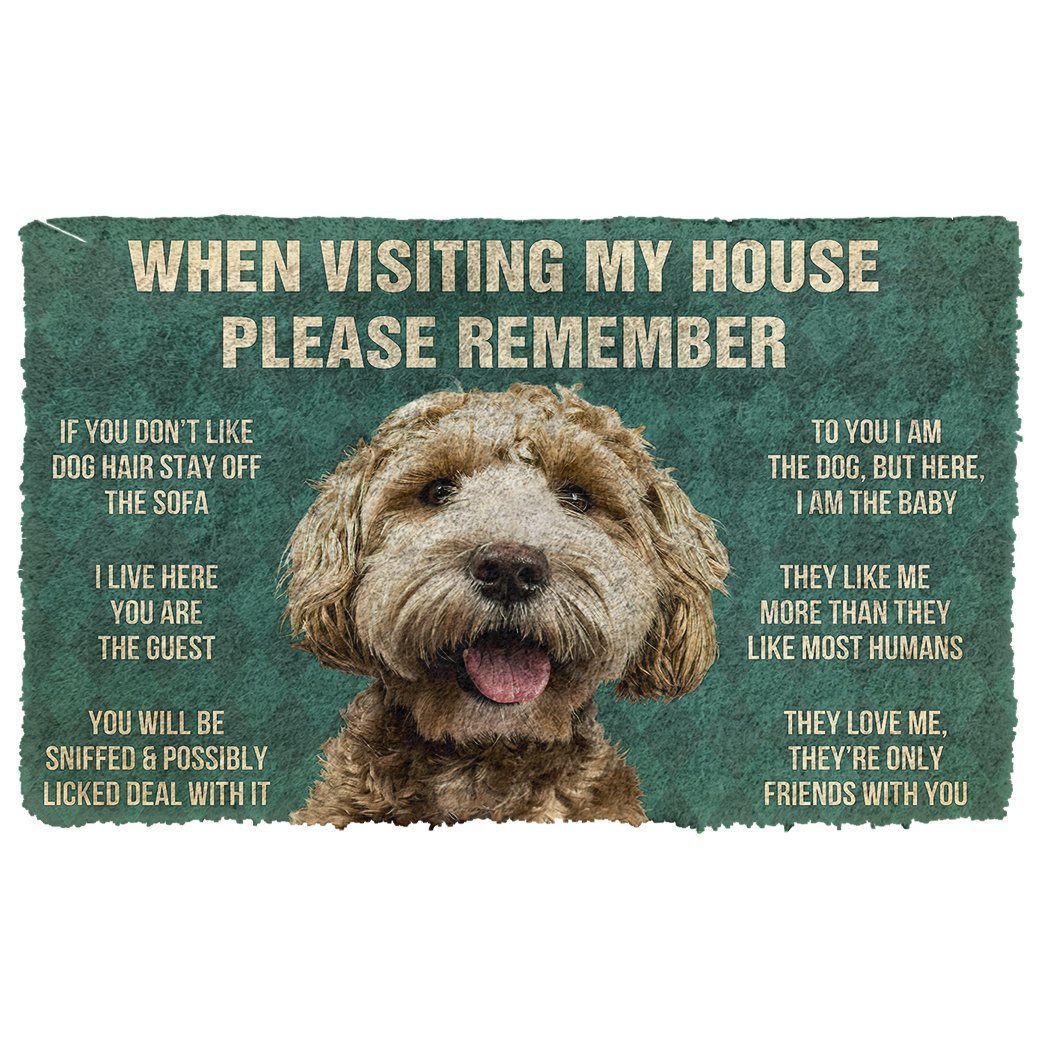 Bugybox 3D Please Remember Labradoodle House Rules Doormat