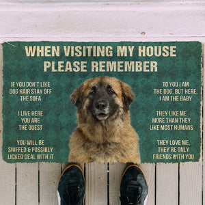 Bugybox 3D Please Remember Leonberger Dogs House Rules Doormat