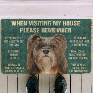 Bugybox  3D Please Remember Lhasa Apso Dogs House Rules Doormat