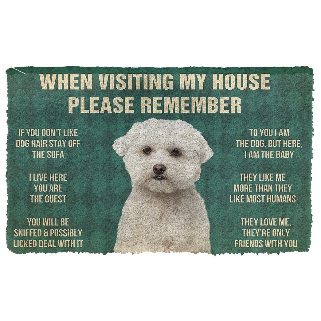 Bugybox 3D Please Remember Maltese Dog's House Rules Doormat