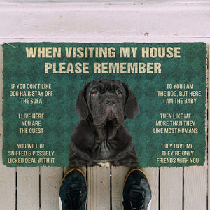 Bugybox 3D Please Remember Neapolitan Mastiff House Rules Doormat