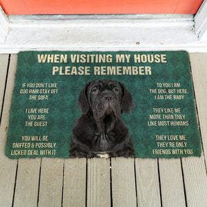 Bugybox 3D Please Remember Neapolitan Mastiff House Rules Doormat