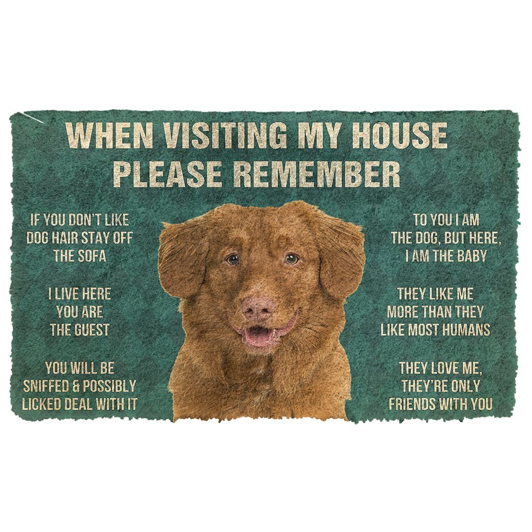 Bugybox 3D Please Remember Nova Scotia Duck Tolling Retriever House Rules Doormat