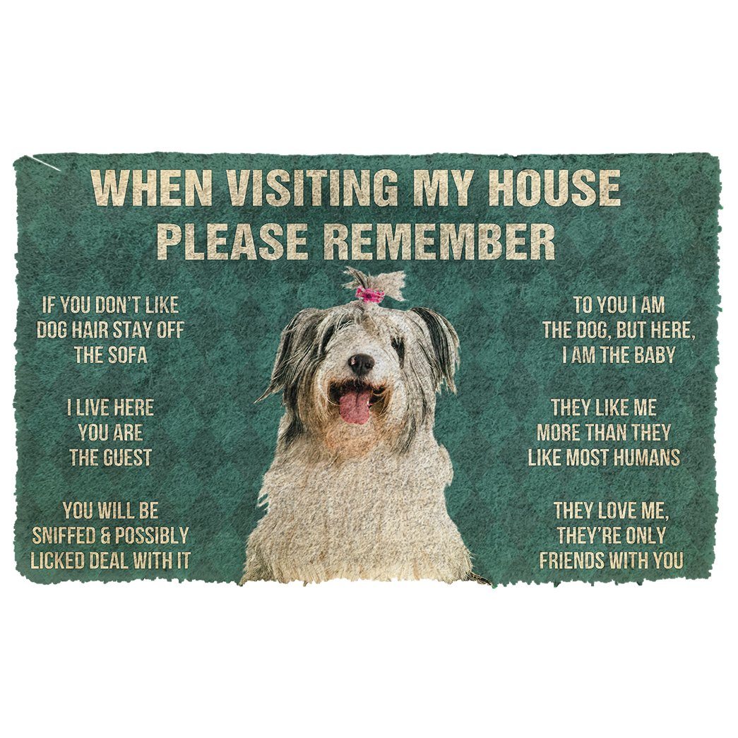 Bugybox 3D Please Remember Old English Sheepdog House Rules Doormat