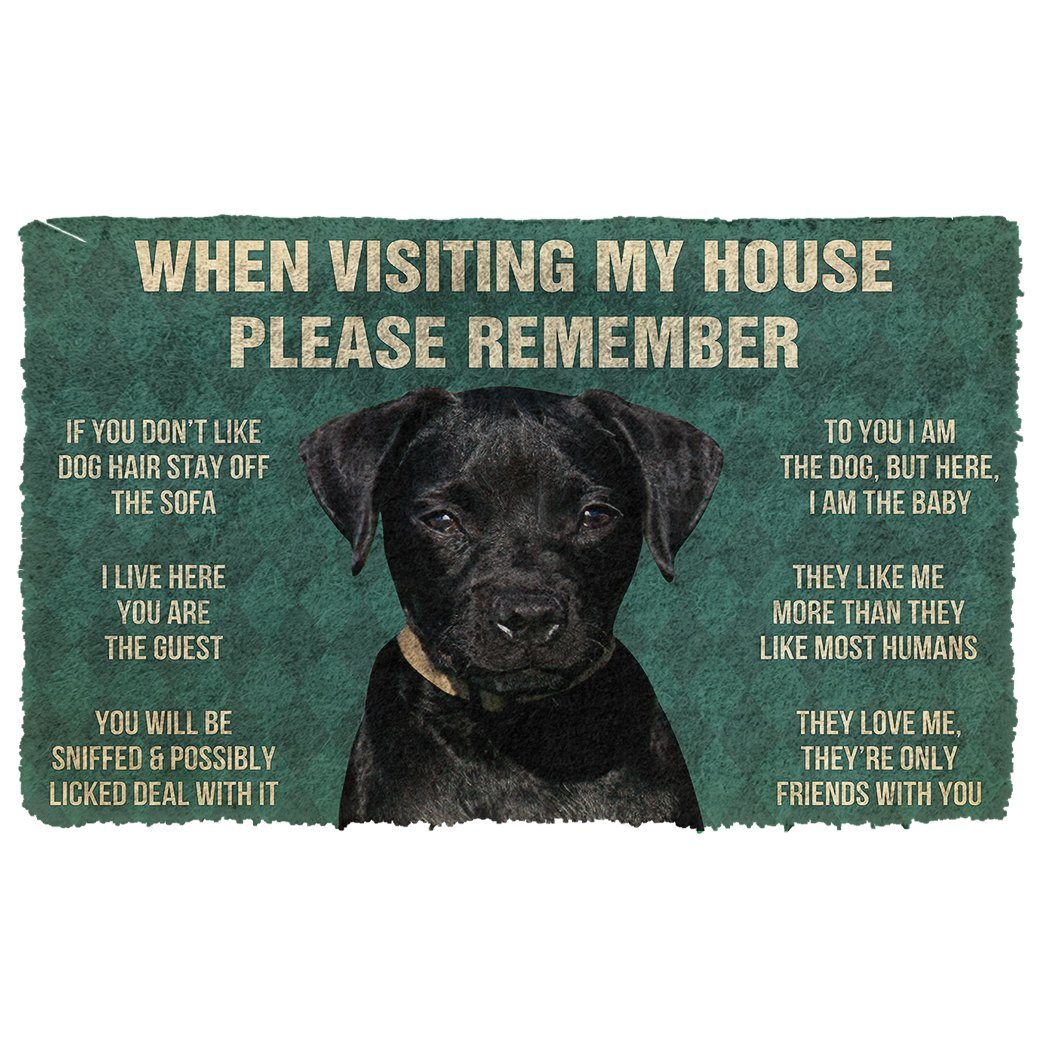 Bugybox  3D Please Remember Patterdale Terrier Dogs House Rules Doormat