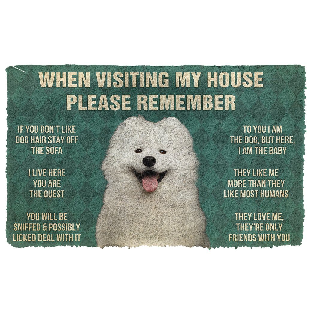 Bugybox 3D Please Remember Samoyed House Rules Doormat