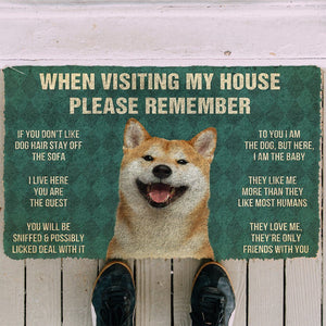 Bugybox 3D Please Remember Shiba Inu House Rules Doormat