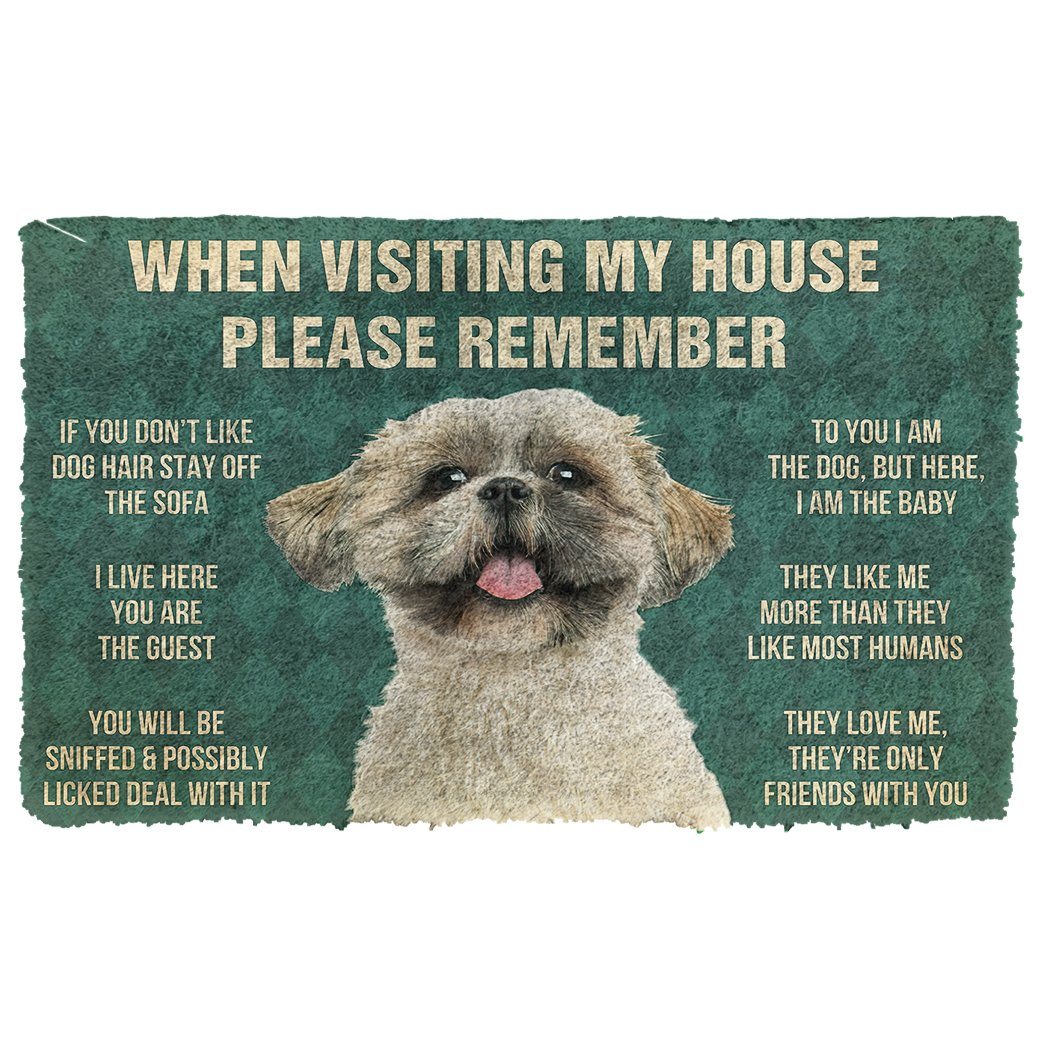 Bugybox 3D Please Remember Shih Tzu House Rules Doormat