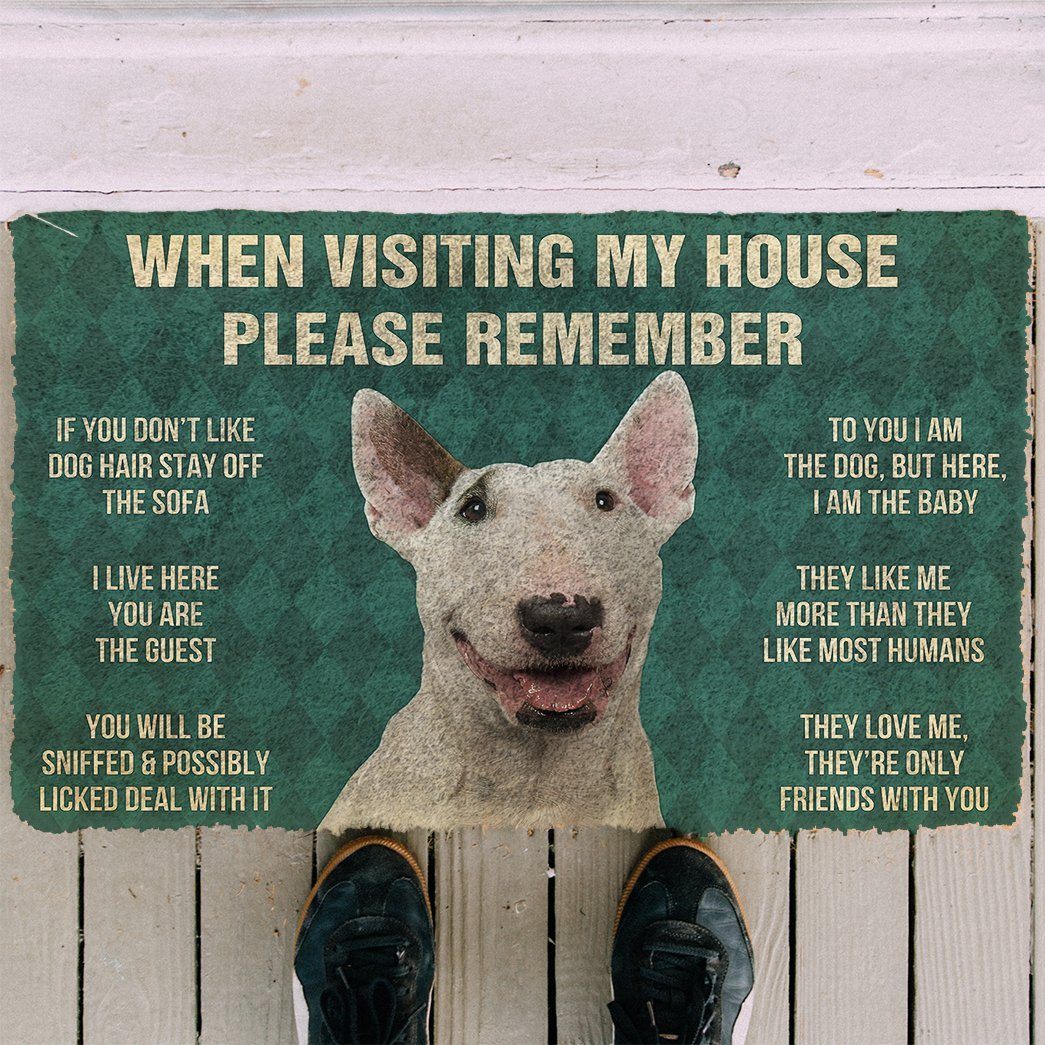 Bugybox 3D Please Remember Staffordshire Bull Terrier House Rules Doormat