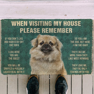 Bugybox 3D Please Remember Tibetan Spaniel Dogs House Rules Doormat