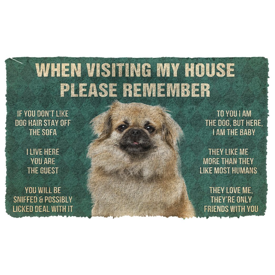 Bugybox 3D Please Remember Tibetan Spaniel Dogs House Rules Doormat