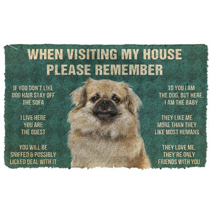 Bugybox 3D Please Remember Tibetan Spaniel Dogs House Rules Doormat