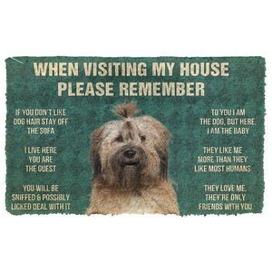 Bugybox  3D Please Remember Tibetan Terrier Dogs House Rules Doormat