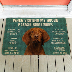 Bugybox 3D Please Remember Vizsla House Rules Doormat