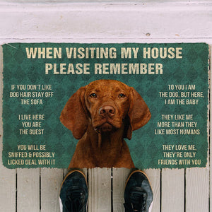 Bugybox 3D Please Remember Vizsla House Rules Doormat