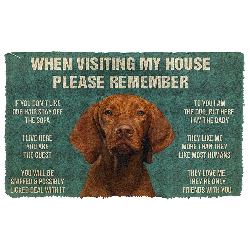 Bugybox 3D Please Remember Vizsla House Rules Doormat