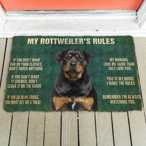 Bugybox 3D Rottweiler's Rules Doormat