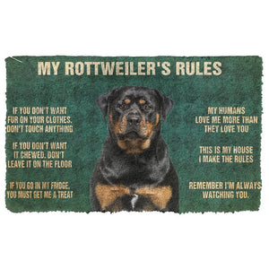 Bugybox 3D Rottweiler's Rules Doormat