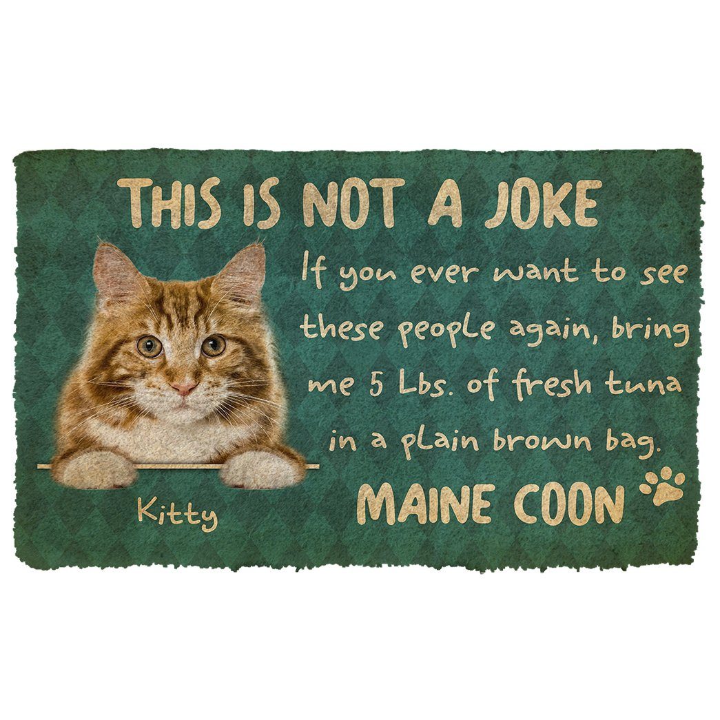 Bugybox 3D This Is Not A Jock Maine Coon Doormat