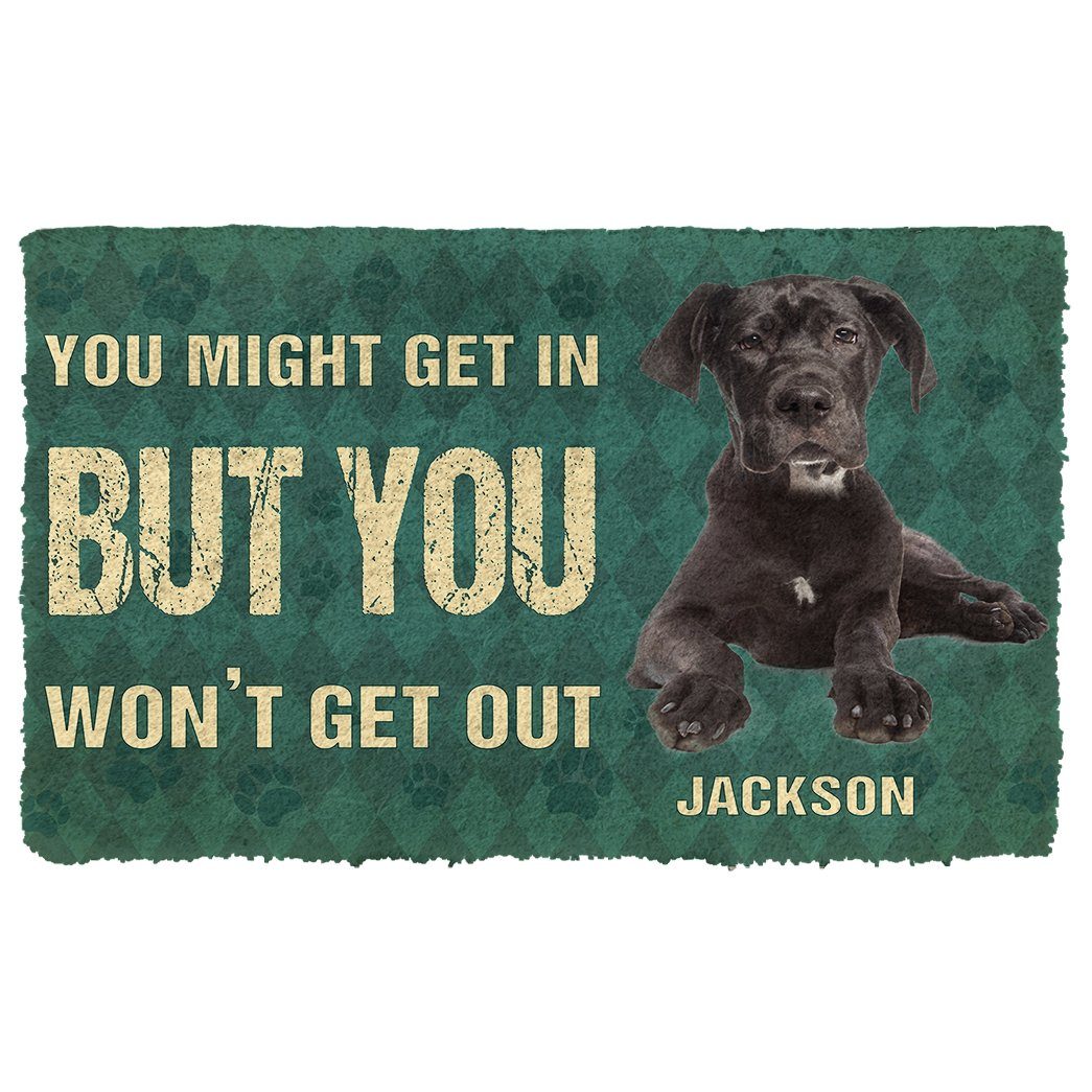 Bugybox 3D You Might Get In But You Wont Get Out Great Danes Dog Doormat