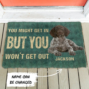 Bugybox 3D You Might Get In But You Wont Get Out Pointers German Shorthaired Dog Doormat