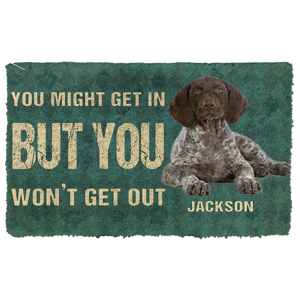 Bugybox 3D You Might Get In But You Wont Get Out Pointers German Shorthaired Dog Doormat