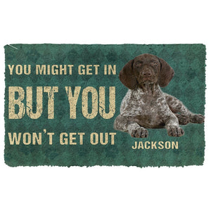 Bugybox 3D You Might Get In But You Wont Get Out Pointers German Shorthaired Dog Doormat