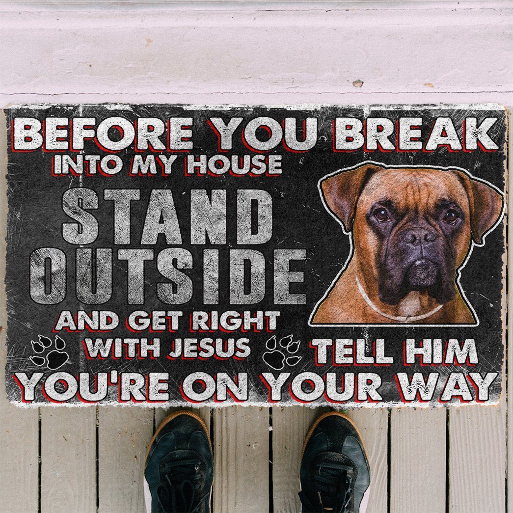 Bugybox 3D Boxer Before You Break Into My House Doormat