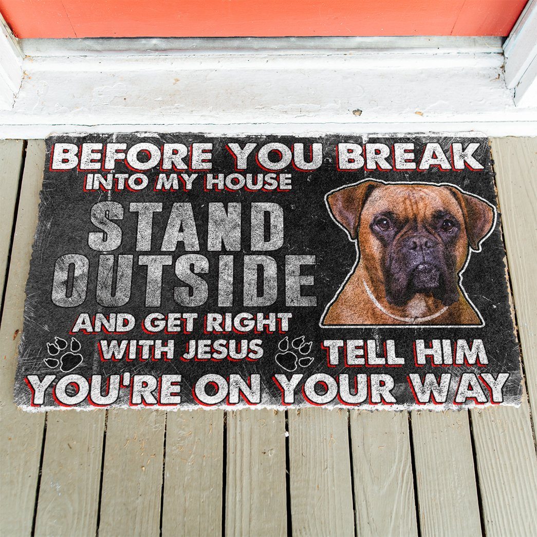 Bugybox 3D Boxer Before You Break Into My House Doormat