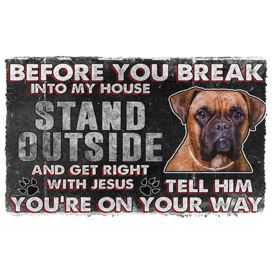 Bugybox 3D Boxer Before You Break Into My House Doormat